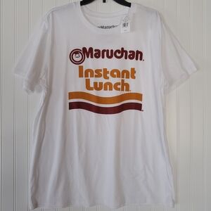 White 'Instant Lunch' Graphic Tee Sz XL NWT